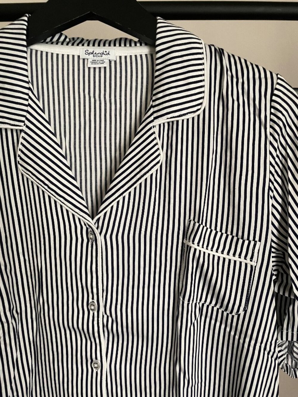 Splendid Heavenly Navy Blue and White Striped Pajama Set - Picture 13 of 16